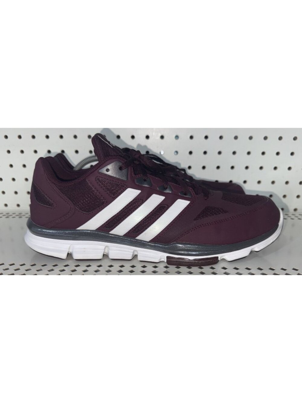 Adidas Speed Trainer Mens Athletic Baseball Turf Shoes Size 12.5 Burgundy White